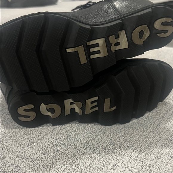 Sorel Black Ankle Boots with Buckle Detail - Picture 8 of 8